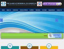 Tablet Screenshot of kashyapmemorialeyehospital.com